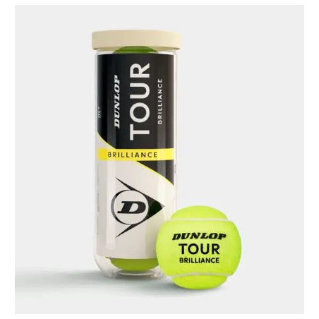 CARTON DE 18 TUBES DE 3 BALLES DUNLOP TOUR BRILLANCE