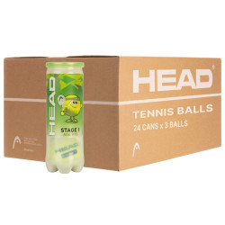 CARTON DE 24 TUBES DE 3 BALLES HEAD TIP VERT