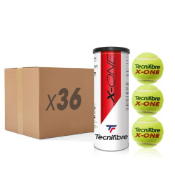 CARTON DE 36 TUBES DE 3 BALLES TECNIFIBRE X-ONE