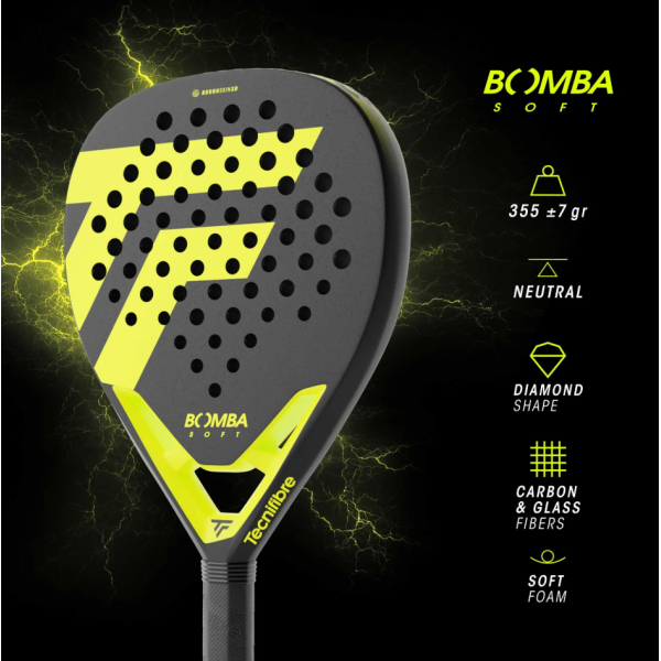 RAQUETTE PADEL TECNIFIBRE BOMBA SOFT