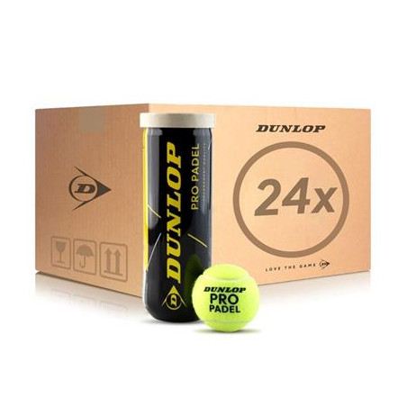 CARTON DE 24 TUBES DE 3 BALLES DUNLOP PRO PADEL