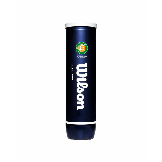 TUBE DE 4 BALLES WILSON ROLAND GARROS ALL COURT