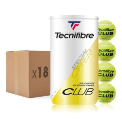 CARTON 18 BIPACKS DE 4 BALLES TECNIFIBRE CLUB