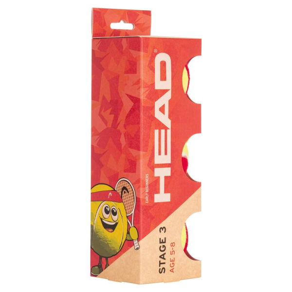 TUBES DE 3 BALLES HEAD STAGE 3 ROUGE