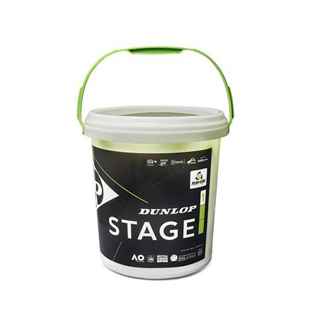 BARIL 60 BALLES DUNLOP STAGE 1 VERTES