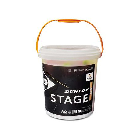 BARIL DE 60 BALLES DUNLOP STAGE 2 ORANGES
