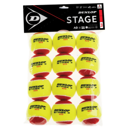SACHET DE 12 BALLES DUNLOP MINI TENNIS STAGE 3