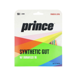 GARNITURE PRINCE SUPER SYNTHETIC GUT DURAFLEX 16 RAINBOW